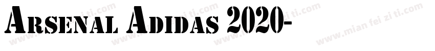 Arsenal Adidas 2020字体转换